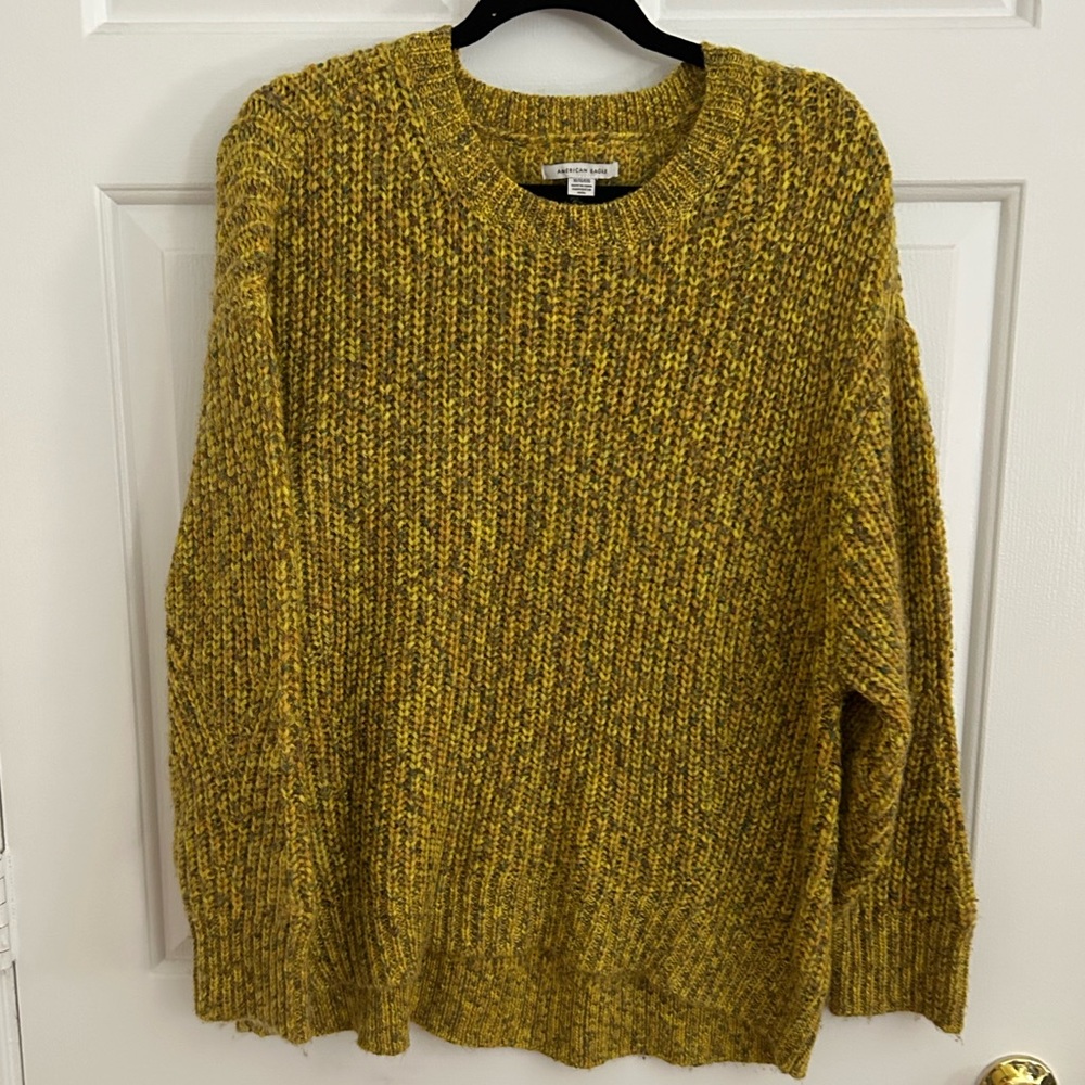 AE yellow speckled sweater